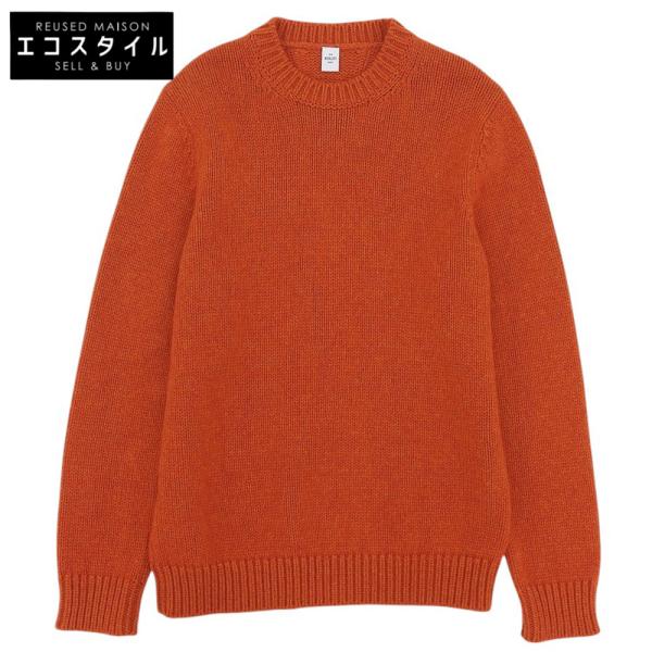 美品✨ベルルッティ カシミヤ100% レザー使用 クルーネックニットセーター 茶 美品 BERLUTI ベルルッティ カシミヤ100 レザーパッチ クルー