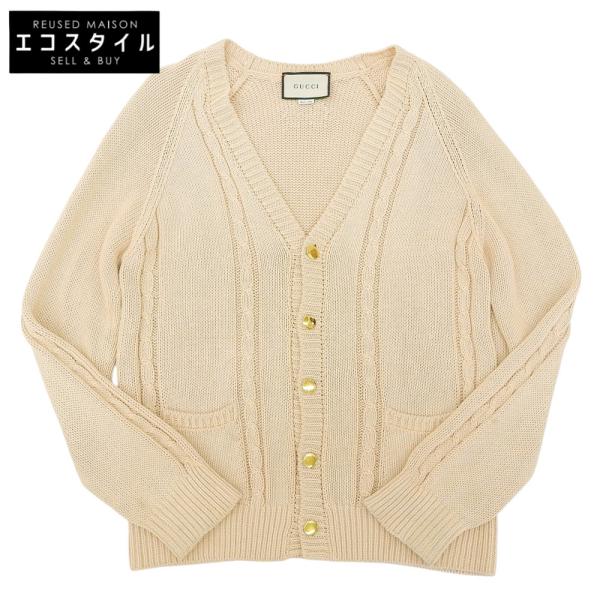 GUCCI グッチ CABLE KNIT CARDIGAN コットン カーディガン