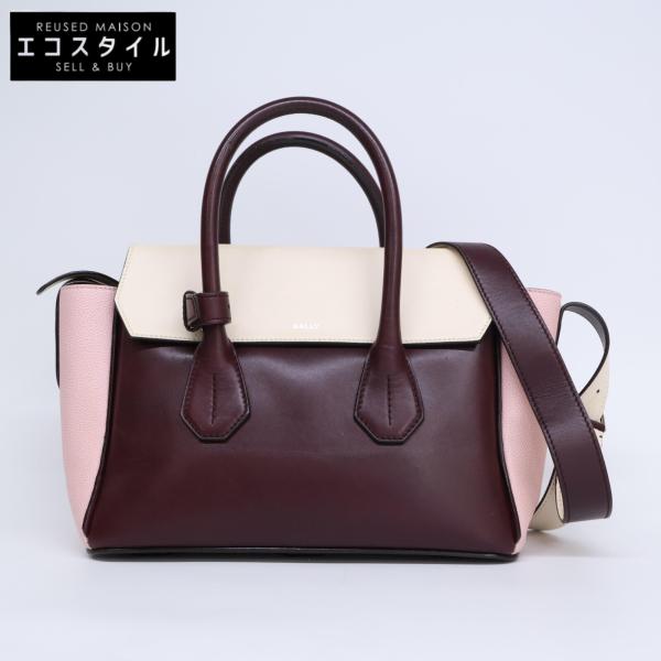 BALLY ソメット　ボルドーハンドバッグ貴重品‼️お買い得‼️ BALLY ソメット ボルドーハンドバッグ貴重品‼️お買い得