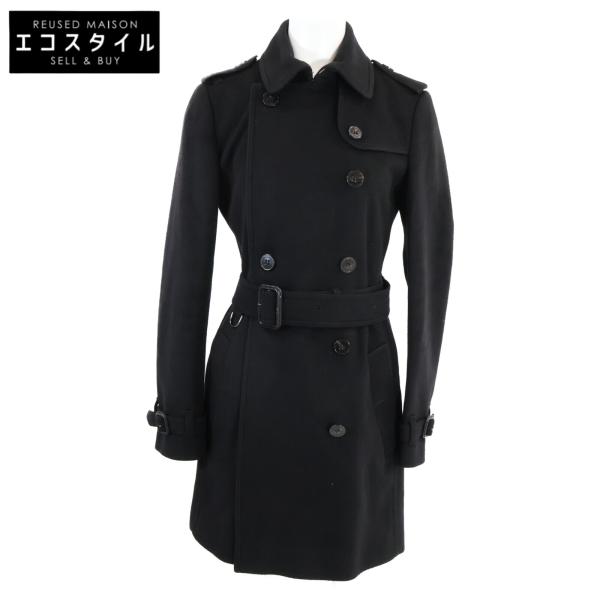 BURBERRY（バーバリー） 3884842 ブラック ウール×カシミヤ トレンチ