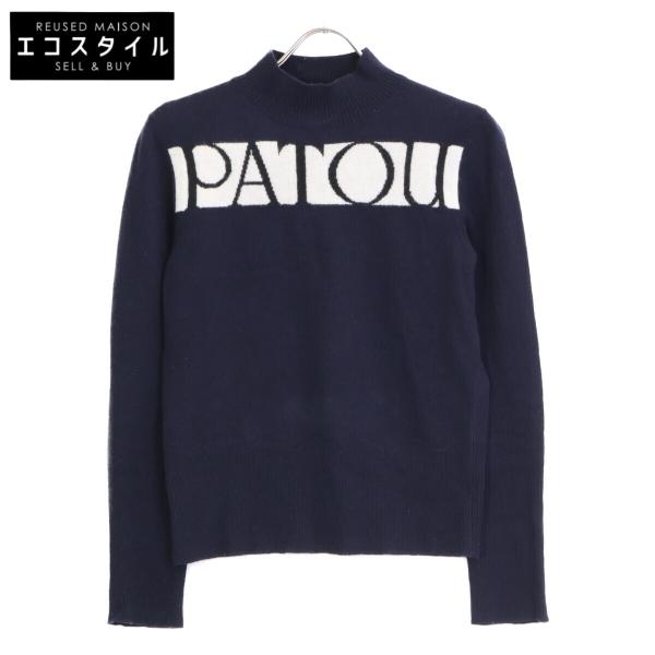 PATOU パトゥ ネイビー 21AA4ーKN053-42 ロゴ入りセーター L トップス