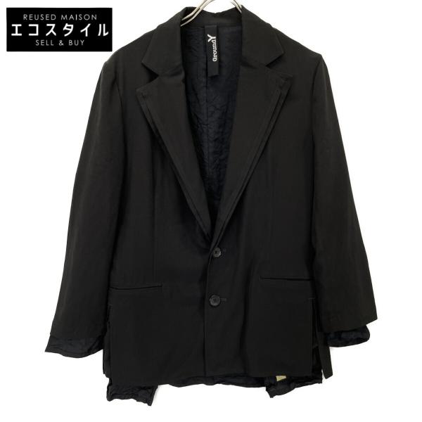 Ground Y グラウンドワイ ブラック GA-J02-500 CREPE de CHINE ダブル