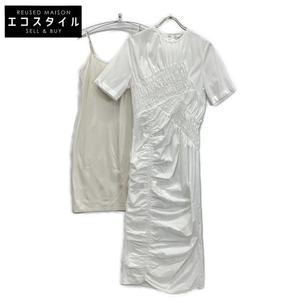 CLANE クラネ 25SS 18112-5182 ホワイト RANDOM SHIRRING ONEPIECE 1