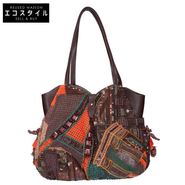 ☆新品 ジャマンピュエッシュ ショルダーバッグ 装飾 ストーン ビーズ ☆ 美品 JAMIN PUECH ジャマンピュエッシュ ビーズ/スパンコール装飾