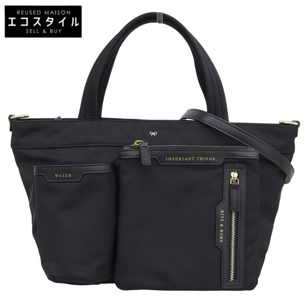 美品 ANYA HINDMARCH アニヤ ハインドマーチ ミニマルチポケットトート
