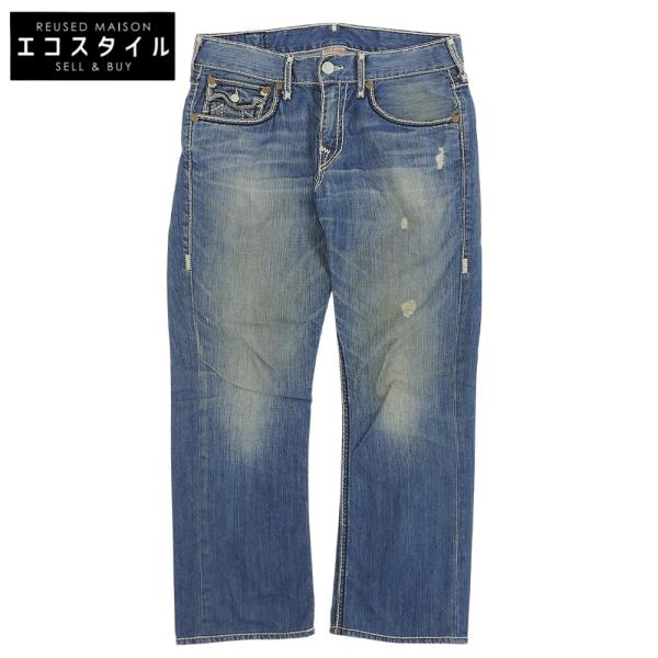 TRUE RELIGION ストレートデニ厶 32 super t 新品未使用 TRUE RELIGION（トゥルーレリジョン） 美品 ストレート ダメージデニム