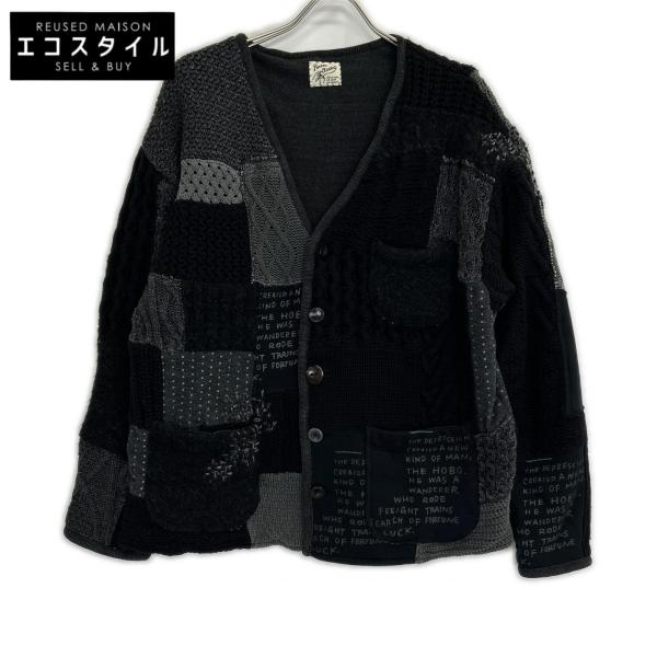 PORTER CLASSIC（ポータークラシック） ブラック パッチワーク ニット