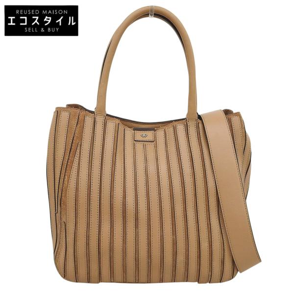 ANYA HINDMARCH アニヤ ハインドマーチ ヴェルベデーレ 2WAY ハンドバッグ レディース ブラウン