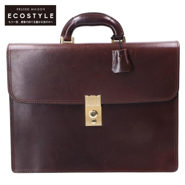 おおばせいほう　ブラウンレザー ビジネスバッグ おおばせいほう 大峽製鞄 冠式ビジネスバッグ2気室 ブラウン