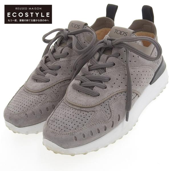 美品 TOD'S トッズ パーフォレーション スエード スニーカー シューズ