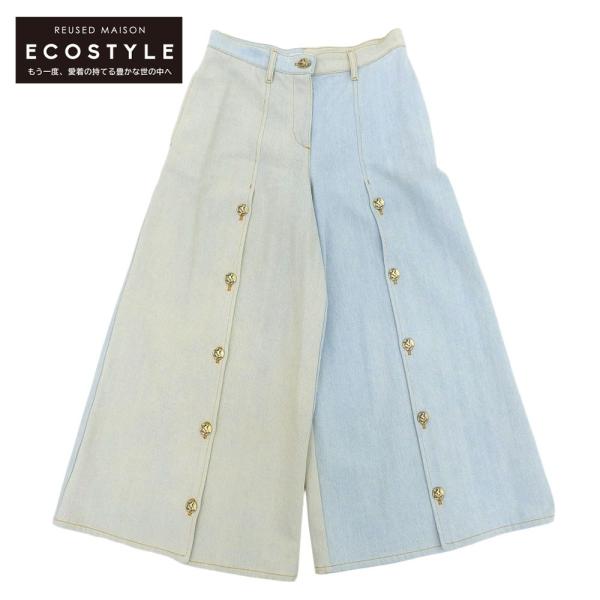 CHANEL（シャネル） ホースボタン ワイドデニムパンツ レディース