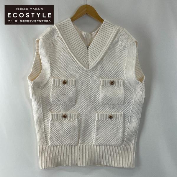 新品　ダブルスタンダードクロージング　コットン　チルデンニット　金ボタン DOUBLE STANDARD CLOTHING（ダブルスタンダードクロージング） 新品未