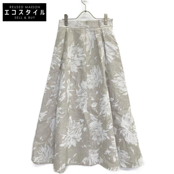 美品/23SS ebure エブール 3710500149 リネン100％ フラワープリント 