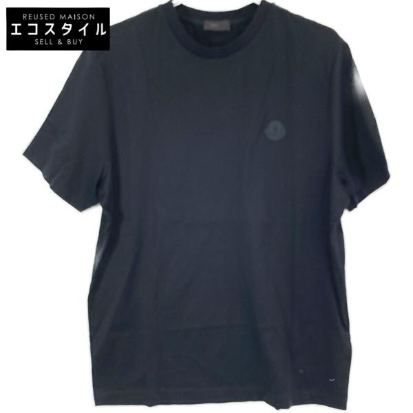 MONCLER モンクレール ブラック バックロゴ異素材ミックス クルー  