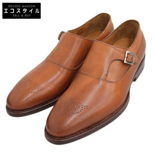Jalan Sriwijaya ビジネスシューズ ダブルモンク ブラウン 6.5 新品同様 Jalan Sriwijaya ジャランスリワヤ シングルモンクストラップ