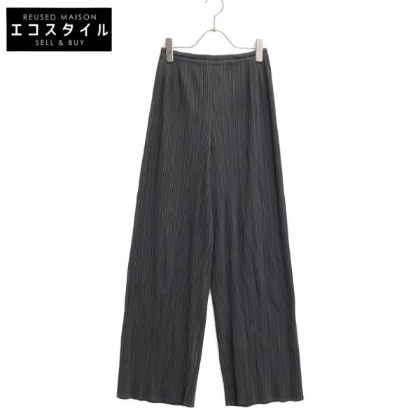 プリーツプリーズ PLEATS PLEASE フレアパンツ ライン ポケットあり ISSEY MIYAKE イッセイミヤケ PLEATS PLEASE パンツ 変形 裾