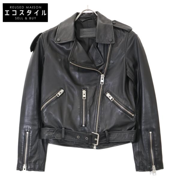 新品未使用品　タグつきALLSAINTS スリムフィットラムレザージャケット 新品未使用品 タグつきALLSAINTS スリムフィットラムレザージャケット