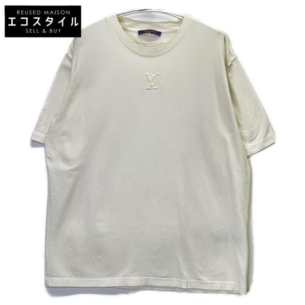美品　ルイヴィトン　Tシャツ　ワッペン　ロゴ　ホワイト　サイズS　現行タグ 美品 ルイヴィトン Tシャツ ワッペン ロゴ ホワイト サイズS