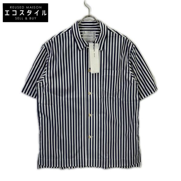 sacai（サカイ） 新品同様/24年製 24-03328M ストライプ 半袖シャツ 2