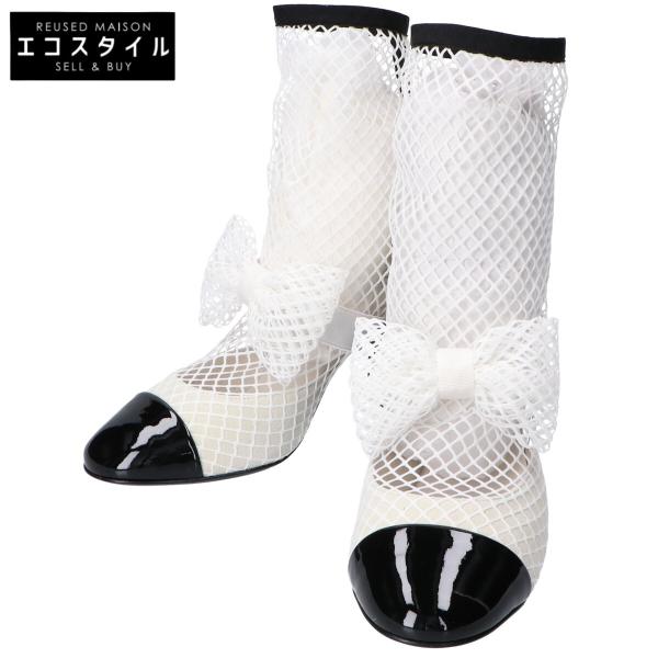 CHANEL（シャネル） 美品 23SS リボン パールココマーク パテント