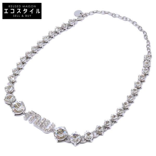 miu miu（ミュウミュウ） 23SS 5JC870 クリスタルロゴ チョーカー
