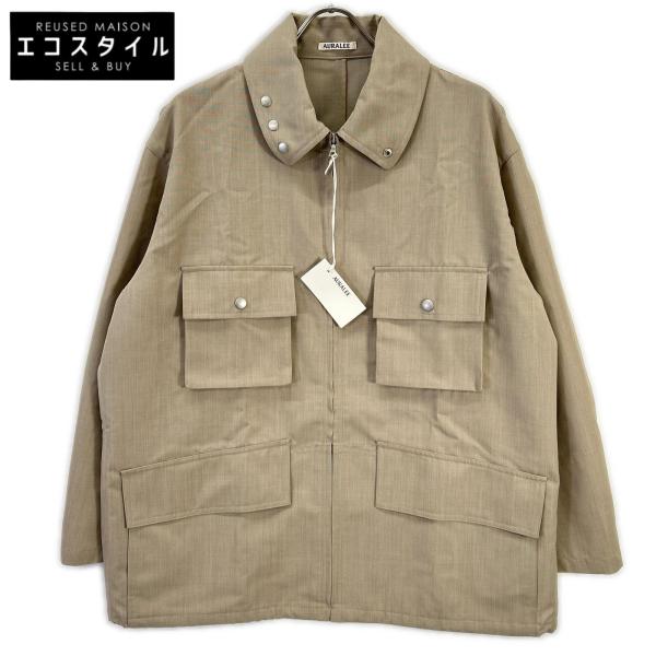 AURALEE ベージュ ミリタリージャケット サイズ4 AURALEE（オーラリー） A26SB02WC WOOL MAX CANVAS BLOUSON ベージュ 3