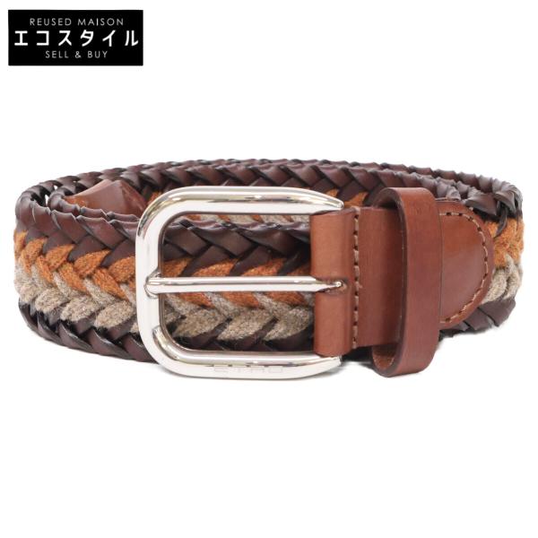 ETRO エトロ 【新品同様】1B668 レザー メッシュ 40/100 ETRO（エトロ） 新品同様 1B668 レザー メッシュ ベルト 40/100 メンズ