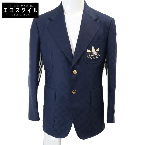 GUCCI グッチ ｘ アディダス【国内正規】720968 トレフォイル ジャガード テーラードジャケット 50 GUCCI（グッチ） 国内正規/ xadidas アディダス 720968 トレフォイル