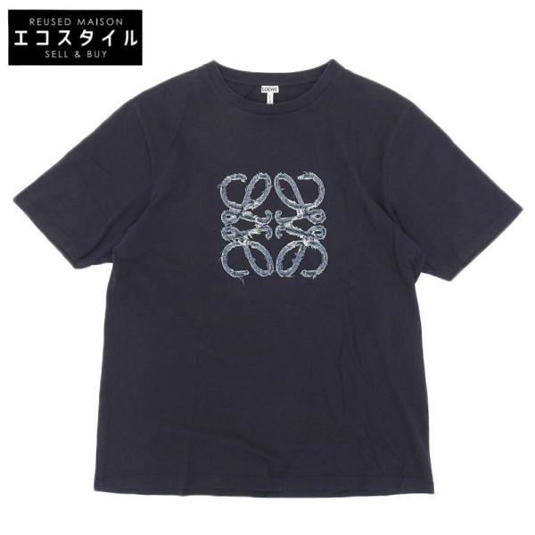 LOEWE ロエベ アナグラム クルーネック コットン Tシャツ メンズ