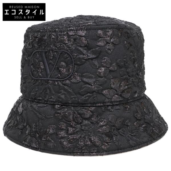 ヴァレンティノガラヴァーニ 【美品】1Y0HGA32KUN 3D Flowers Bucket Hat 3Dフラワー バケットハット 59 wine-king_2888800000012242