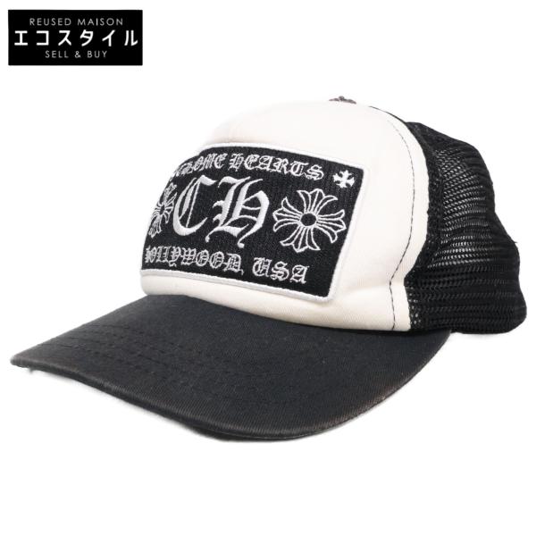 Chrome Hearts キャップ ブラック/ホワイト CHROME HEARTS 【CHROME HEARTS クロムハーツ アパレル キャップ