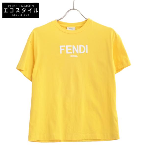 フェンディ ｲｴﾛｰ JUI137 ﾛｺﾞ Tｼｬﾂ 10A FENDI（フェンディ） イエロー JUI137 ロゴ Tシャツ イエロー 10A