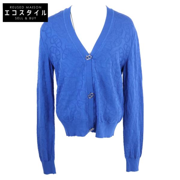 HERMES エルメス 美品 ナウサ シェーヌダンクル総柄 シルク×コットン