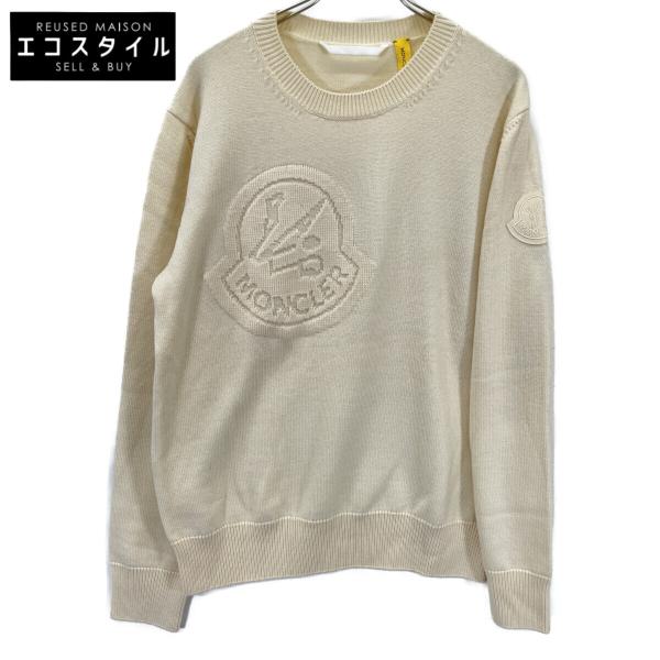 MONCLER（モンクレール） 21年 オフホワイト デカロゴ GIROCOLLO