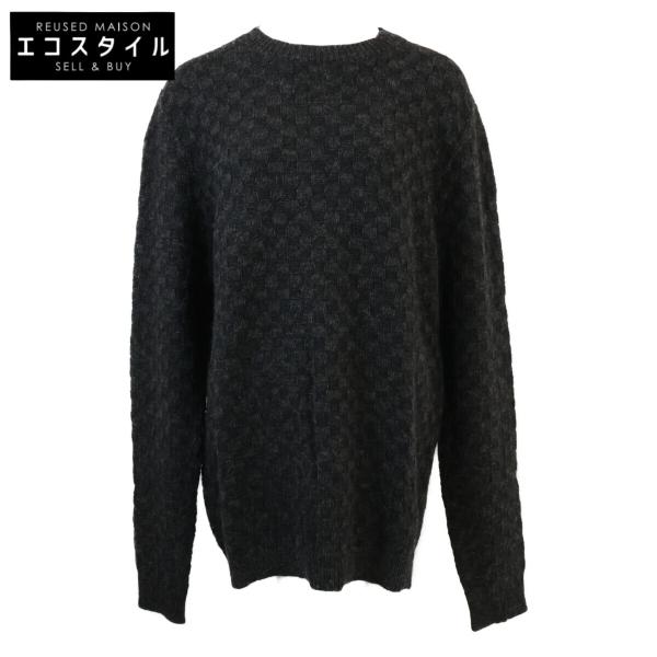 LOUIS VUITTON ルイヴィトン ウール ダミエ柄 長袖ニットセーター