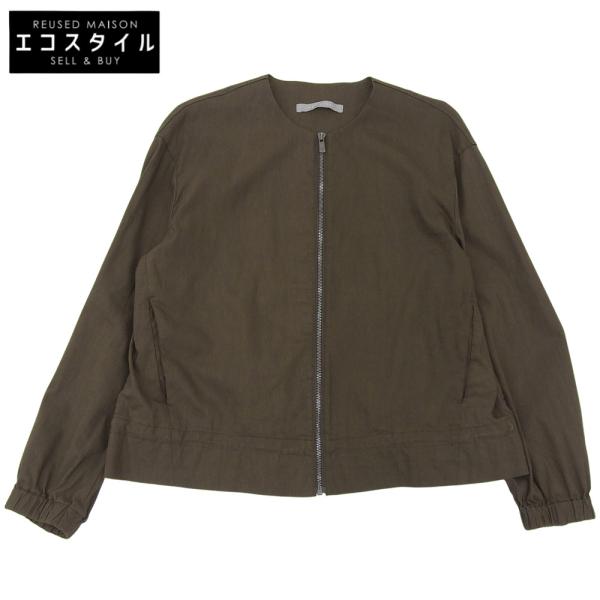 theory luxe（セオリーリュクス） Crisp Linen Dite ノーカラー ジップ