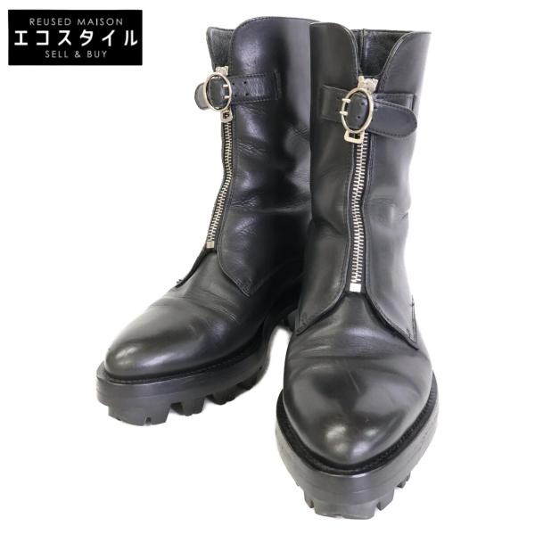 PRADA（プラダ） ジップ レザー ブーツ 361/2 レディース : ブランド