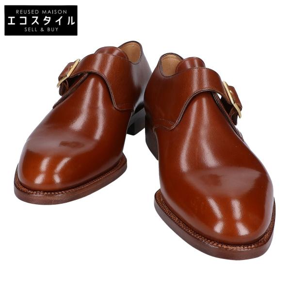 新品同様 BONORA ボノーラ ブラウン BU121 シングルモンクシューズ 7 1