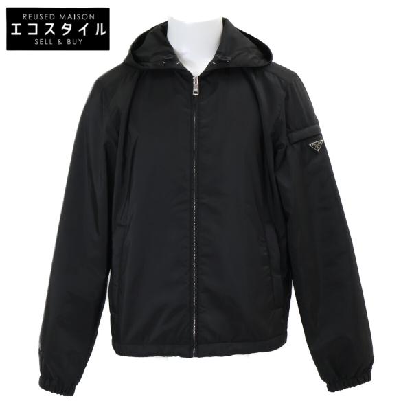 PRADA ブラック ナイロンジャケット フード付き　SGM242 PRADA（プラダ） 美品/国内正規/25年製 SGM242 Re-nylon Zip Jacket