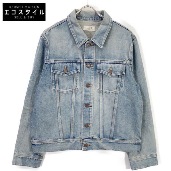 CELINEデニムジャケット38セリーヌデニムジャケット　ショート丈 CELINE（セリーヌ） 643E2Q01807VD ブルー デニムジャケット ブルー L