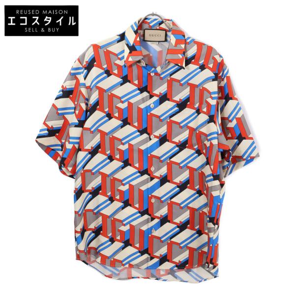 GUCCI（グッチ） 美品/国内正規 770290 ピクセルプリント シルク100