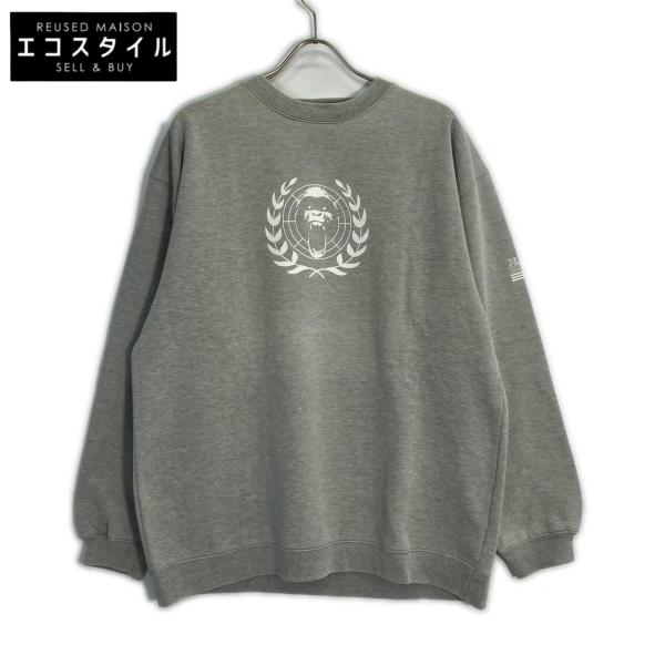 XLARGE エクストララージ 90s 旧タグ グレー ゴリラロゴ スウェット グレー L トップス コットン メンズ 中古