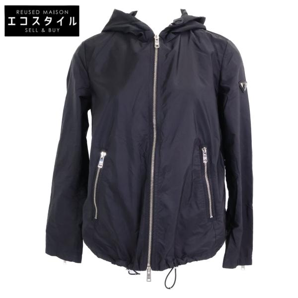 PRADA プラダ 【国内正規】29Z597 トライアングルロゴ ジップアップ フーディジャケット 38 PRADA（プラダ） 国内正規/ 29Z597 トライアングルロゴ ジップアップ