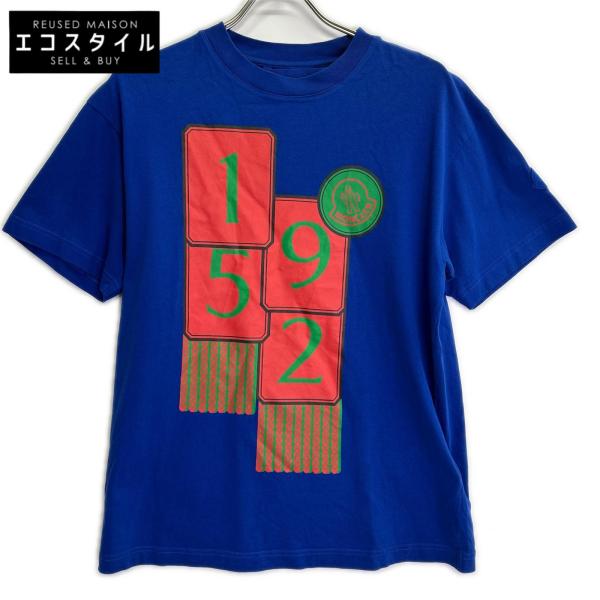 MONCLER モンクレール 21年 ジーニアス ブルー グラフィックTシャツ XS MONCLER（モンクレール） 21年 ジーニアス ブルー グラフィックTシャツ