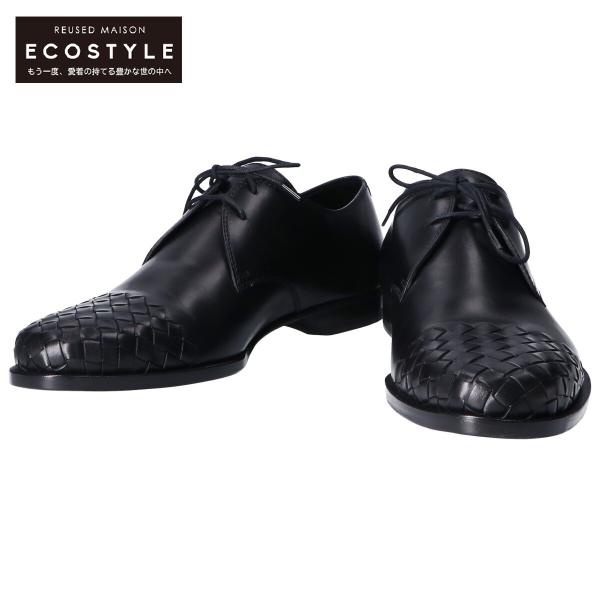 美品　ボッテガ　ビジネスシューズ　イントレチャート　ボルドー　約27cm 美品 ボッテガ ビジネスシューズ イントレチャート ボルドー 約