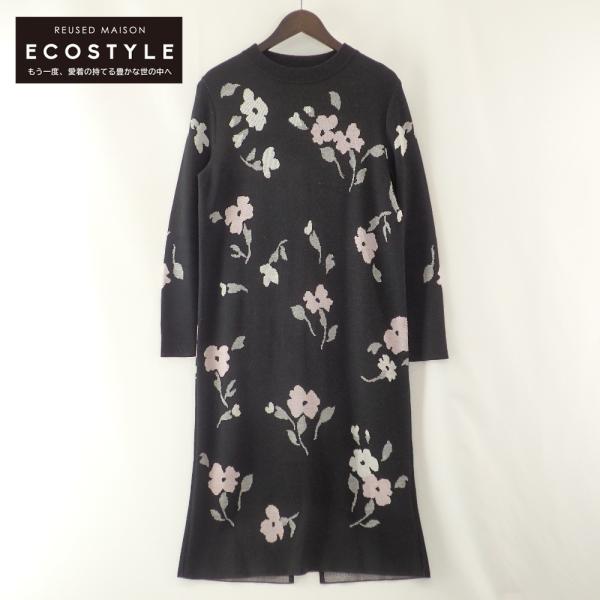 【極美品】SEVENTENby MIHO KAWAHITO ジャガードワンピース wine-king_2889900000069313