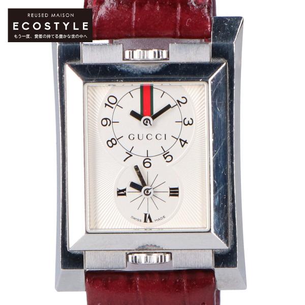 ❣️GUCCI シルバー スクエアフェイス ダイア腕時計美品❣️箱有お値下げ GUCCI シルバー スクエアフェイス 腕時計 GUCCI] Gucci G square watch