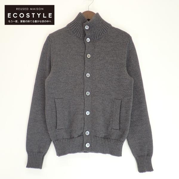 未使用級 美品 ZANONE ザノーネ　カーディガン　ウール　グレー　46 ZANONE ザノーネ グレー 7ETJP4 ZC239 ウール CHIOTO カーディガン 46