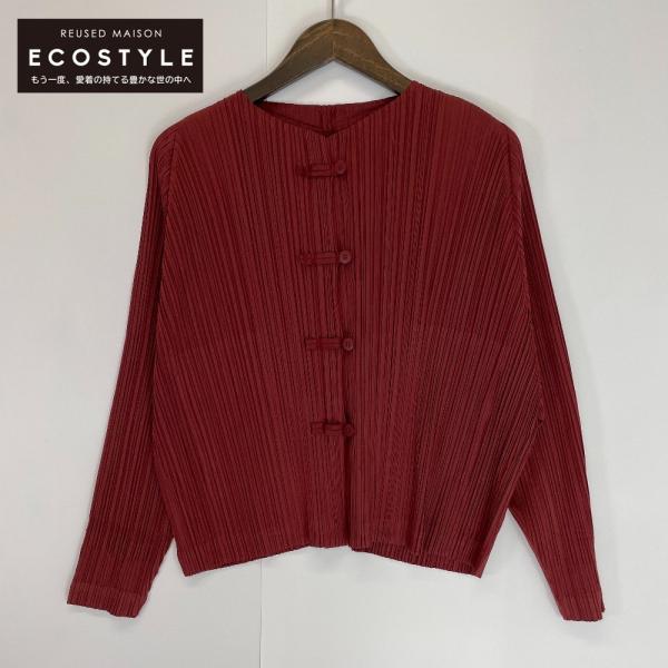 美品✨PLEATS PLEASE ジャケット ボルドー 3 カーディガン wine-king_2889900000077777