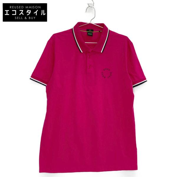 【美品】HUGO BOSS ヒューゴボス　高級コットンポロシャツ　L wine-king_2889900000080040